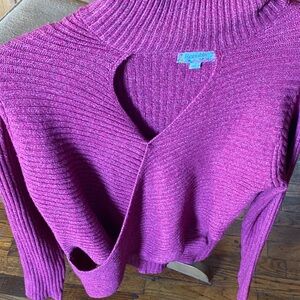 Pink Republic Magenta Cowl Neck Sweater